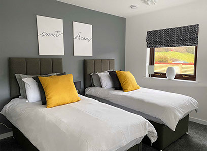 Luxury Twin Room Accommodation at our self catering accommodation in Portree