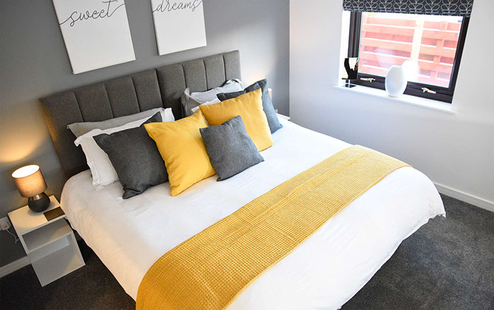 King Size Double Bed at Luxury Apartment Skye