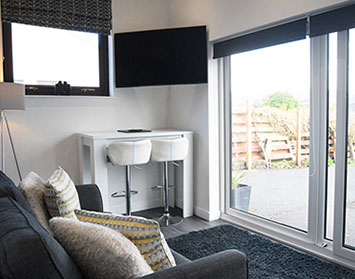 Enjoy widescreen TV with Freeview private parking Freeview TV sea views Luxury Apartment Skye